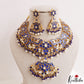 Gorgeous Peacock Floral Motifs Jadau Necklace With Pearl Bead Drops NC3238
