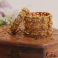 Premium Antique Lakshmi Motifs Kids Temple Bangles B547 (Set Of 4 Bangles)