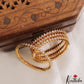 Sparkling Gold-Tone Kids CZ Bangles B546 (Set Of 4 Bangles)