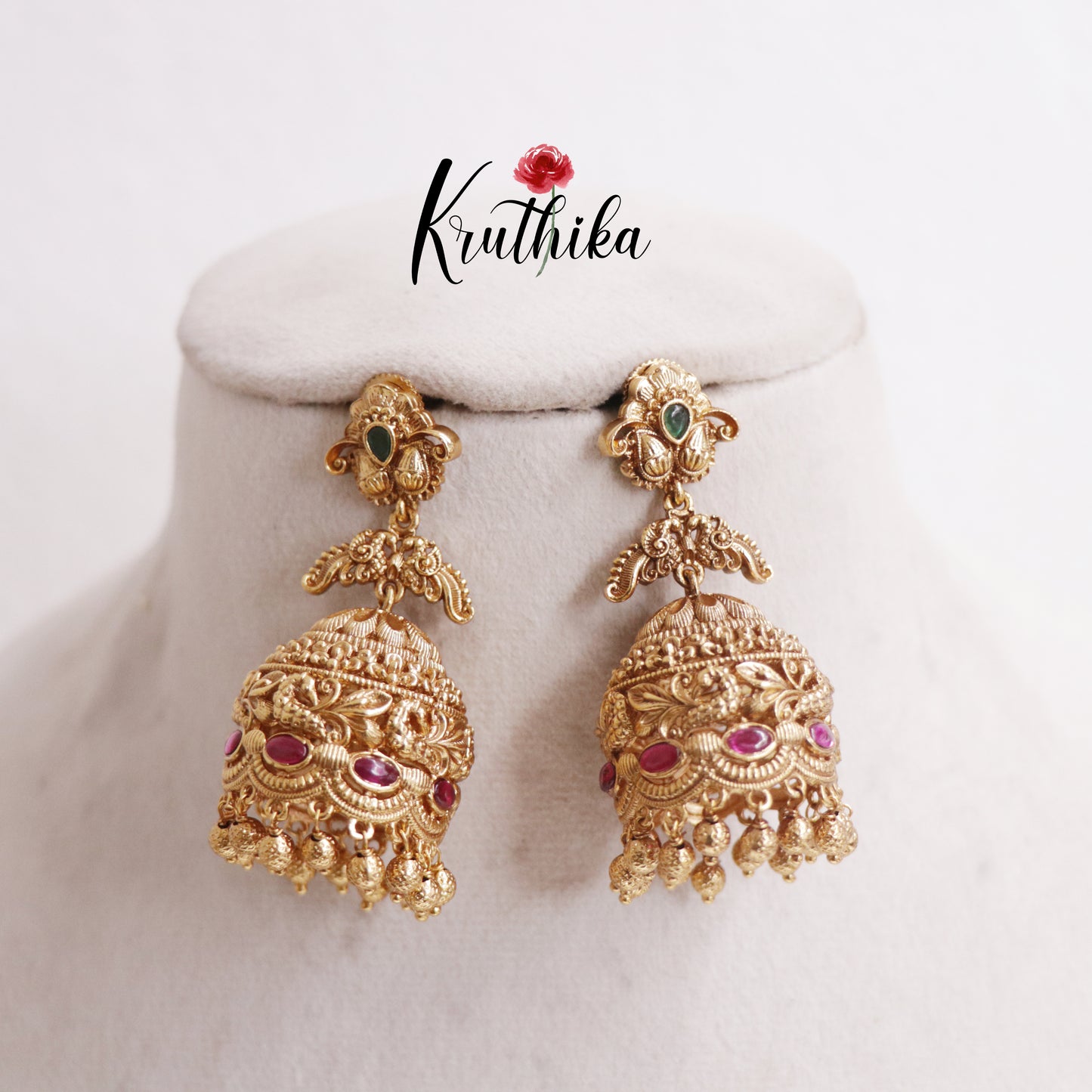 Beautiful Antique Peacock Jhumka E745