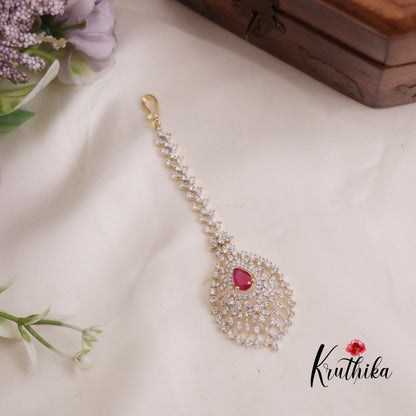 Trendy CZ Sparkling Maang Tikka MT285 (Available in 3 Colours)