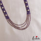 Elegant Multi Layered Crystal & Pearl Haaram With Floral Accents LH2130 (Available In 6 Colors)