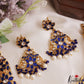 Gorgeous Peacock Floral Motifs Jadau Necklace With Pearl Bead Drops NC3238
