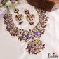 Stunning Peacock Floral Motifs Jadau Necklace With Pearl Bead Drops NC3191 (Available In 3 Colors)
