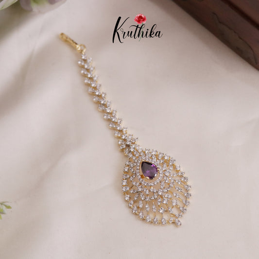 Trendy CZ Sparkling Maang Tikka MT285 (Available in 3 Colours)