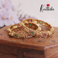 Beautiful AD Lakshmi Victorian Bangles B309 (Set of 2 Bangles)