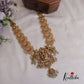 Premium Temple Lakshmi Jadau Haaram with Pastel Green Beads Drops LH1997