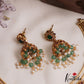 Stunning Floral Motifs Hasli Kemp Necklace With Pearl Bead Drops NC3060