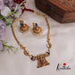 Gorgeous Temple Lakshmi Devi Peacock Pendant Necklace and Jhumka Earring Set NC2423