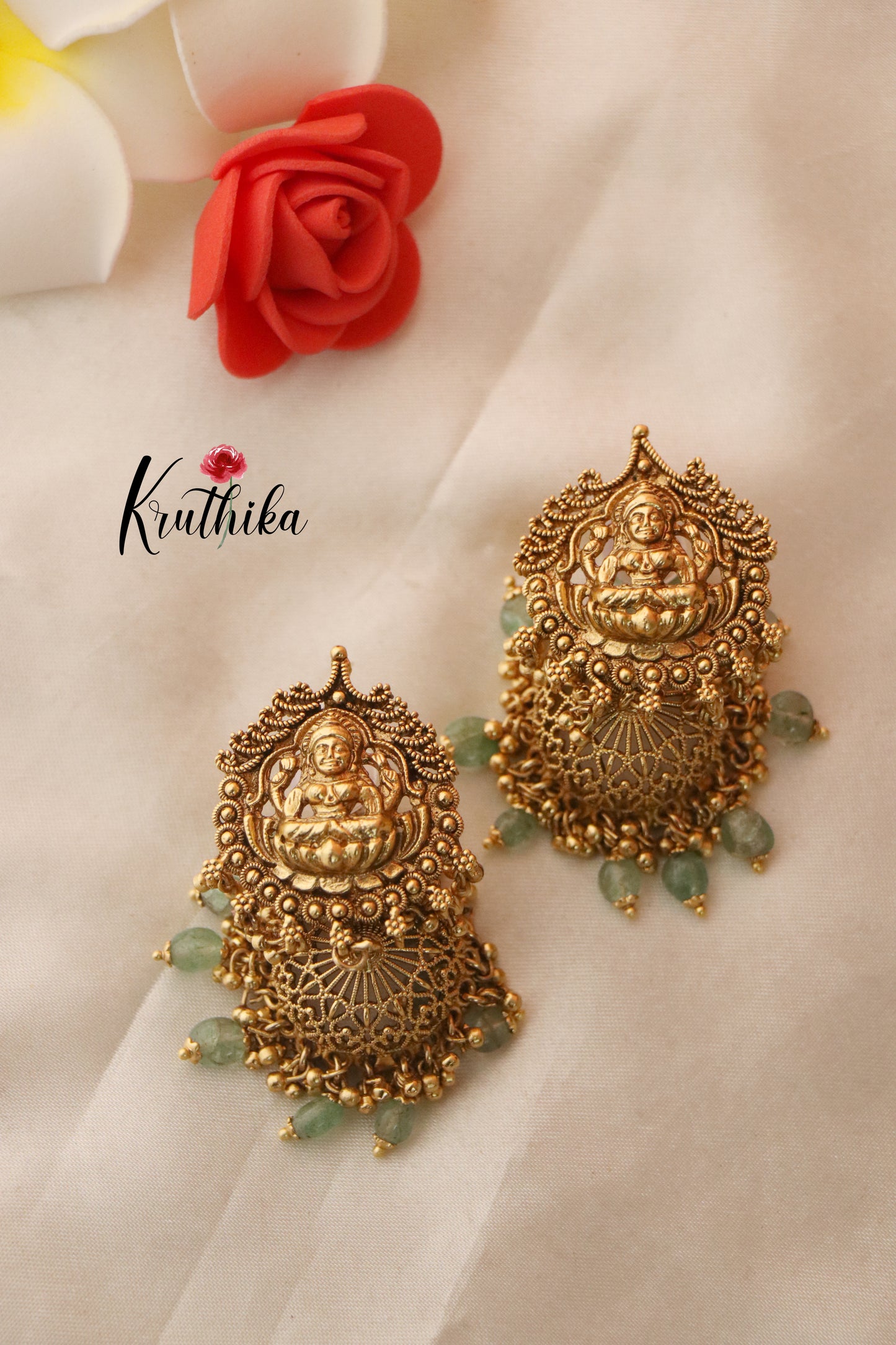 Elegant Lakshmi Beads Haaram LH646- Green Beads