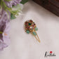 Classic Leaf Motifs Jadau Jada Billa With Green Bead Drops J341