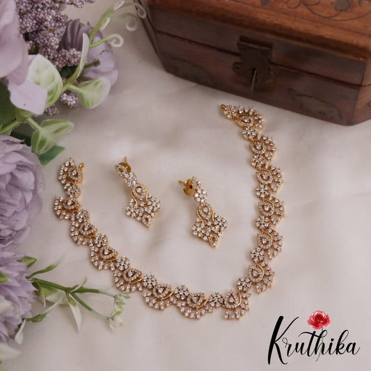 Pretty CZ Sparkling Necklace Set NC2414