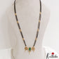 Traditional Shankh Chakra Motifs Black Beads Chain With Pendant NC3095 (Available In 2 Colors)