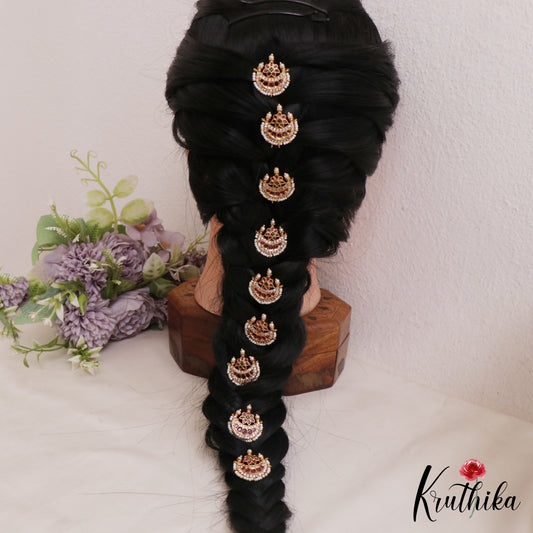 Stunning Pearl Border Floral Motifs Kemp Jada Billa J411 (Pair Of 9)