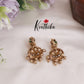 Trendy Peacock Jhumka with Golden Beads E748