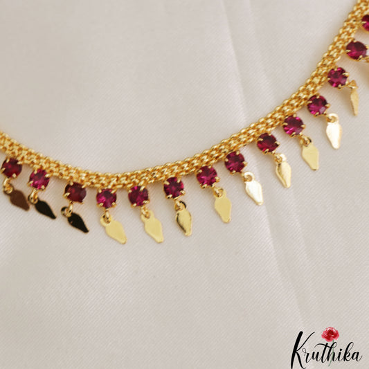 Simple Gold-Tone Kemp Stone Choker NC3096