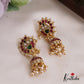 Beautiful Peacock Motifs Jadau Jhumkas With Pearl Drops E916