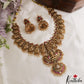 Gorgeous Antique Nagas Mango Lakshmi Motifs Jadau Necklace With Rice Pearl Drops NC3090