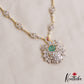 Sparkling Peacock Motifs CZ Victorian Necklace NC3063
