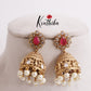 Trendy AD Jhumka with Pearls Drops E755