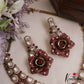 Stunning Rose Blossom Polki Victorian Necklace NC3057 (Available In 2 Colors)