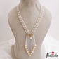 Royal Beaded Layered Necklace with Pearl Drops LH2224