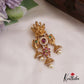 Elegant Lakshmi Peacock Motifs Jhumka Jada Billa With Pearl Drops J343