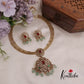 Simple AD Victorian Jadau Peacock Hasli Necklace with Beads Drops NC2342 (Available in 3 Colours)