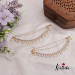 Elegant CZ Sparkling Three Layer Earchains EC138