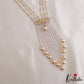 Royal Beaded Layered Necklace with Pearl Drops LH2224