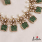Stunning Floral Motifs CZ Victorian Necklace NC3065 (Available In 3 Colors)