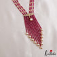 Royal Beaded Layered Necklace with Pearl Drops LH2224