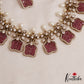 Stunning Floral Motifs CZ Victorian Necklace NC3065 (Available In 3 Colors)