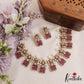 Stunning Floral Motifs CZ Victorian Necklace NC3065 (Available In 3 Colors)