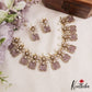 Stunning Floral Motifs CZ Victorian Necklace NC3065 (Available In 3 Colors)