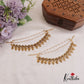 Beautiful Antique Lakshmi Peacock Motifs Triple Stand Earchains EC197