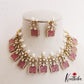 Stunning Floral Motifs CZ Victorian Necklace NC3065 (Available In 3 Colors)