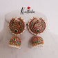 Beautiful Kemp Pearl Drop Jhumkas E756