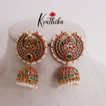 Beautiful Kemp Pearl Drop Jhumkas E756