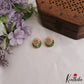 Pretty Floral Motifs Chandbali Jadau Stud Earrings E1013 (Available in 2 Colours)