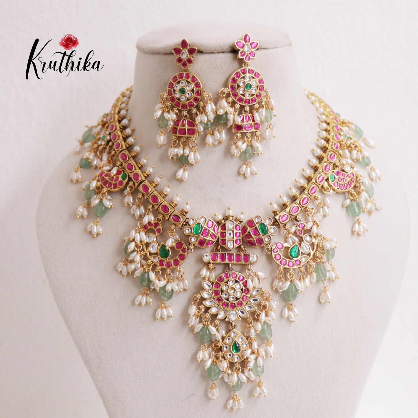 Premium Kundan Jadau Guttapusalu Necklace NC2424