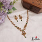 Simple Antique Floral Motifs AD Necklace NC2702