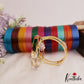 Pretty Openable CZ Frame Bangle With 12 in 1 Interchangeable Color Bangles B537