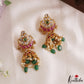 Beautiful Floral Motifs Jhumkas With Bead Drops E1213 (Available In 2 Colors)