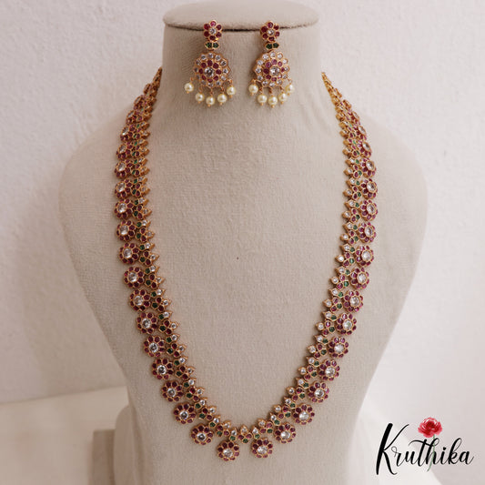 Premium Floral Motifs Jadau Haaram LH2123