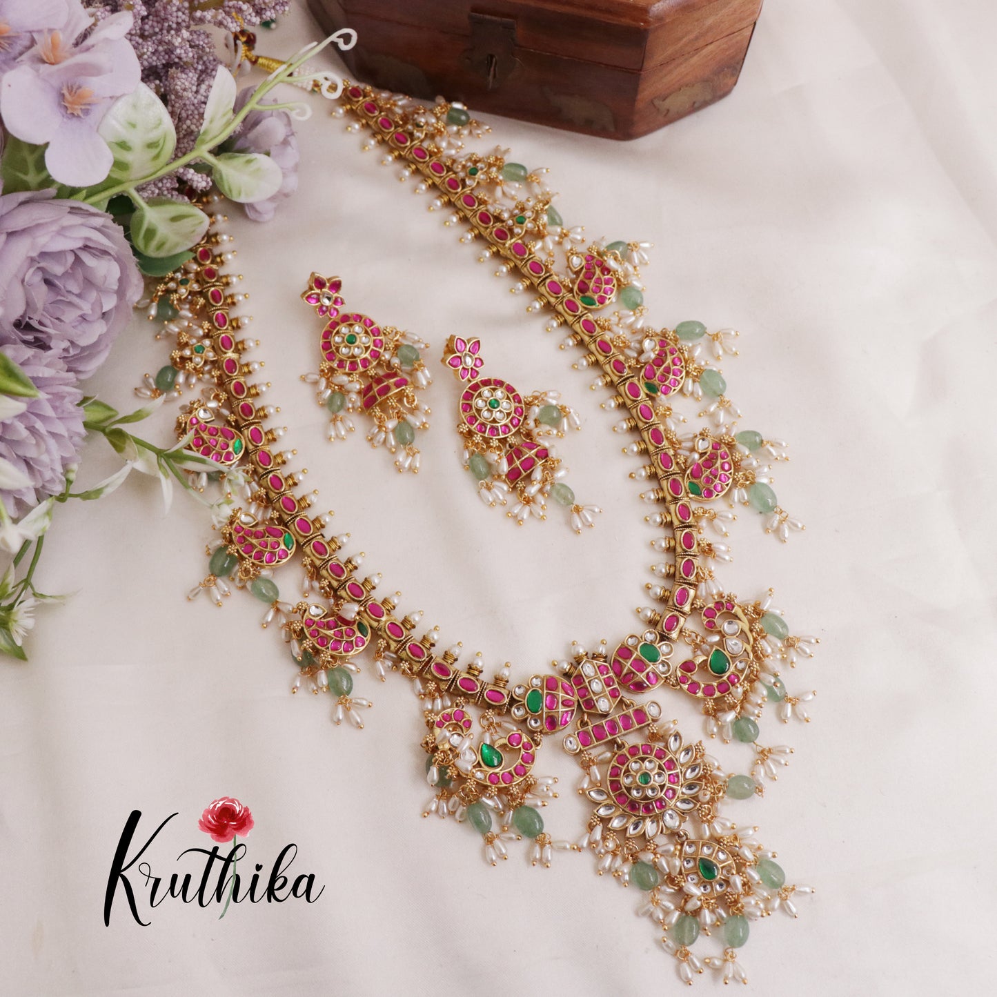 Premium Kundan Jadau Guttapusalu Haaram LH1995