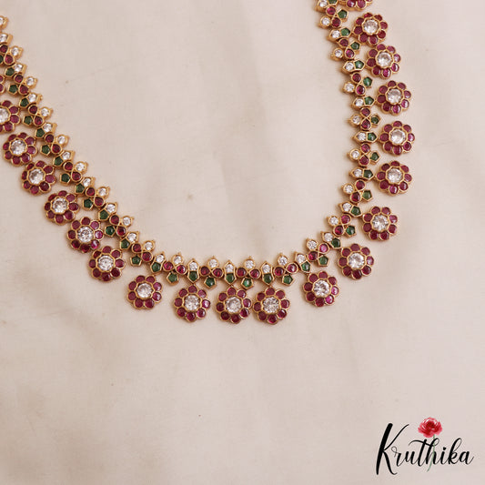 Premium Floral Motifs Jadau Haaram LH2123
