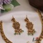 Gorgeous Antique Lord Shiva Parivar Choker With Green Bead Drops NC2703
