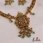 Gorgeous Antique Lord Shiva Parivar Choker With Green Bead Drops NC2703