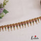 Elegant Floral Leaf Motifs Jadau Hip Chain With Pearl Drops V334